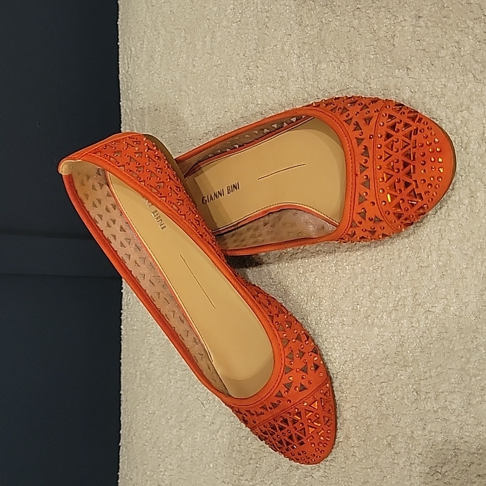 GIANNI BINI Kylerr Deep Coral Flats 8.5